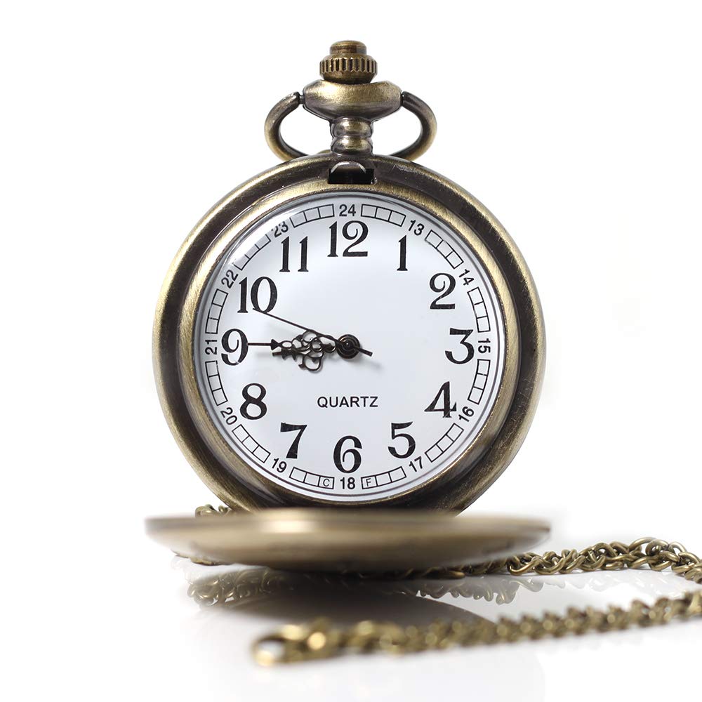 BESFURNITURE to My Son Boy's Pocket Watch,Engarved Pocket Watch for Son from Dad & Mom (Black)
