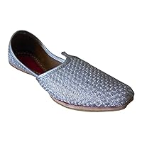 Men Shoes Traditonal Indian Faux Leather with Embroidery Party Jutties