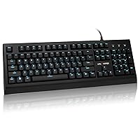 VELOCIFIRE VM01 Mechanical Keyboard 104-Key Full Size with Brown Switches LED Illuminated Backlit Anti-ghosting Keys for Copywriter, Gamer and Programmer