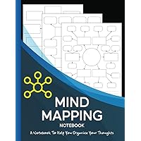 Mind Mapping Notebook: Blank Mind Map Templates For Organizing Thoughts And Ideas | Brainstorming Notebook | 109 Pages | Variety Of Templates.