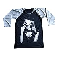 HOPE & FAITH Unisex Kate Moss T-Shirt 3/4 Sleeve Baseball Raglan Mens Womens Ladies Unisex