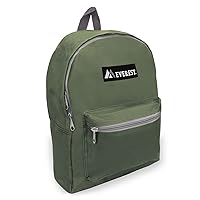 Everest Basic Backpack, Olive, One Size