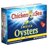 Chicken of the Sea Smoked Oysters in Oil, Canned Oysters, Great for Recipes, 3.75-Ounce Can (Pack of 1)