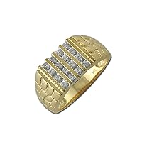 Natural Diamond Men Ring 0.50 ctw 14K Yellow Gold