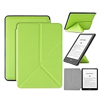 for New Kindle Paperwhite 2021 11Th Gen Signature Folding Stand E-Reader Cover Pu Leather Case for Kindle Paperwhite 6.8Inch Waterproof and Dustproof Cover,Green
