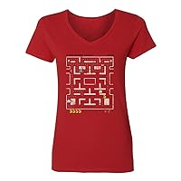 80's Gamer Old Arcade Womens Vneck T-Shirt