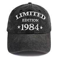 40th Birthday Gifts for Women Men, Vintage 1984 Limited Edition Hats, Embroidered Adjustable Cotton Baseball Cap