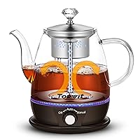 Mecity Tea Kettle Electric Tea Pot with Removable Infuser, 9 Preset Brewing Programs Tea Maker with Temprature Control, 2 Hours Keep Warm, 1.7 Liter