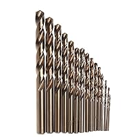 15Pcs Cobalt Drill Bits for Metal Wood Working M35 HSS Co Steel Straight Shank 1.5-10mm Twist Drill Bit Power Tools Drillforce
