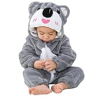 Toddler Infant fleece romper,Animal Fancy Dress Costume Hooded Romper Jumpsuit.
