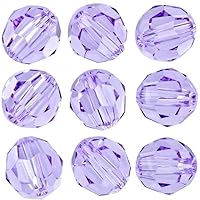 100pcs Adabele Austrian 4mm (0.16 Inch) Small Faceted Loose Round Crystal Beads Light Violet Compatible with 5000 Swarovski Crystals Preciosa SS2R-404