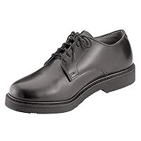 Rothco Leather Soft Sole Uniform Oxford Shoe, Black, 4