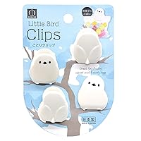 KK-616 Kotori Clip, 4 Pieces, White, Made in Japan, Bag Stop, Seal, Food, Food, Snacks, Snacks, Food, Storage, Moisture, Kitchen, Accessories, Tools, Tools, Easy, Convenient, Cute, Stylish,