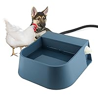 Heated Water Bowl Dispenser for Outdoor Cats Dogs Heated Automatic Water Dispenser for Chickens, Rabbits, Squirrels Provides Drinkable Water in Winter Outside Heated Chicken Waterer