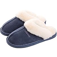 Womens Slippers Soft Plush Warm House Shoes Anti-Slip Fluffy Fur Indoor/Outdoor Slippers