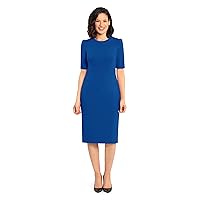 Donna Morgan Women's Sleek and Sophisticated Workwear Crepe Dress Office Career Desk to Dinner Occasion Guest of
