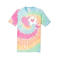Threadrock Kids Love Heart Soccer Youth Tie Dye T-Shirt