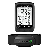 CooSpo Bundle Promotion:COOSPO Cycling GPS Computer Bike Speedometer Wireless Bike Computer Bicycle Odometer BC107 & Coospo Heart Rate Monitor Chest Strap Bluetooth ANT + HR Sensor H808S