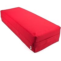 Crown Sporting Goods Large 26-inch Yoga Bolster and Meditation Pillow (Red)