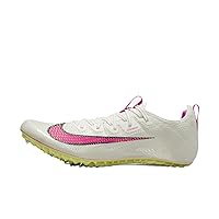 Nike Zoom Superfly Elite 2 Track & Field Sprinting Spikes (CD4382-101, Sail/Light Lemon Twist/Black/Fierce Pink) Size 8.5