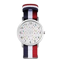 Colored Arrows Men's Watches Minimalist Fashion Business Casual Quartz Wrist Watch for Women