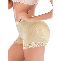FUT Womens Seamless Butt Lifter Padded Lace Panties with Removable Pads Hip Enhancer Underwear