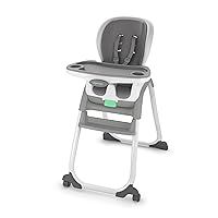 Ingenuity Full Course SmartClean 6-in-1 High Chair – SmartClean EVA Foam, 5 Point Safety Harness, 2 Dishwasher Safe Trays – Slate