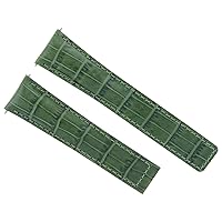 Ewatchparts 22MM LEATHER BAND STRAP COMPATIBLE WITH TAG HEUER CARRERA MONACO CALIBRE 12,16,36,1887 GREEN