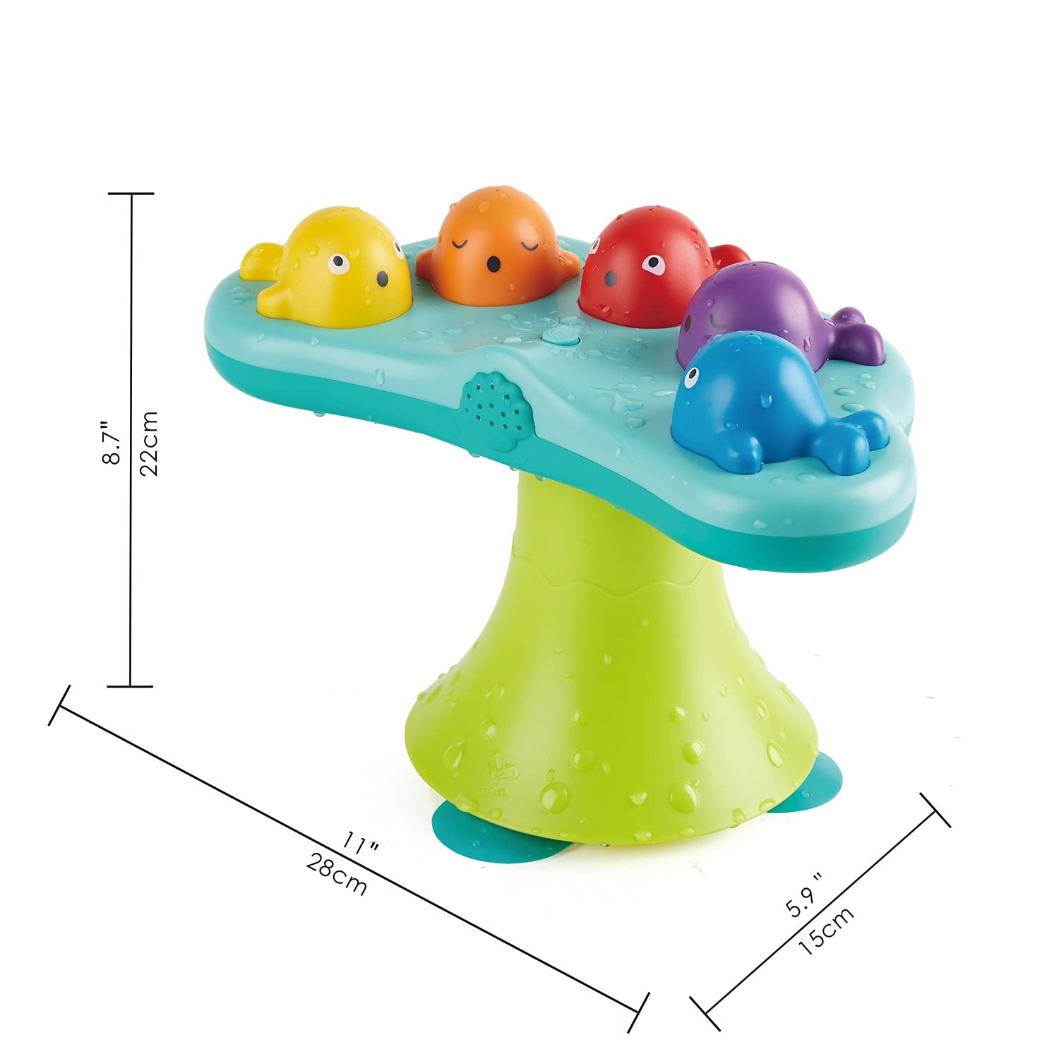 Hape Music Fountain Bath Toy| Whale Bathtub 2 Play Modes Toy with Music| Bathroom Shower Toy for Toddlers