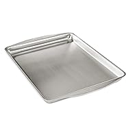 All-Clad D3 3-Ply Stainless Steel Baking Pan 12x15 Inch Induction Oven Broiler Safe 600F Pots and Pans, Cookware Silver
