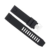Ewatchparts 22MM RUBBER WATCH BAND STRAP COMPATIBLE WITH 45.5MM OMEGA SEAMASTER PLANET OCEAN XL BLACK
