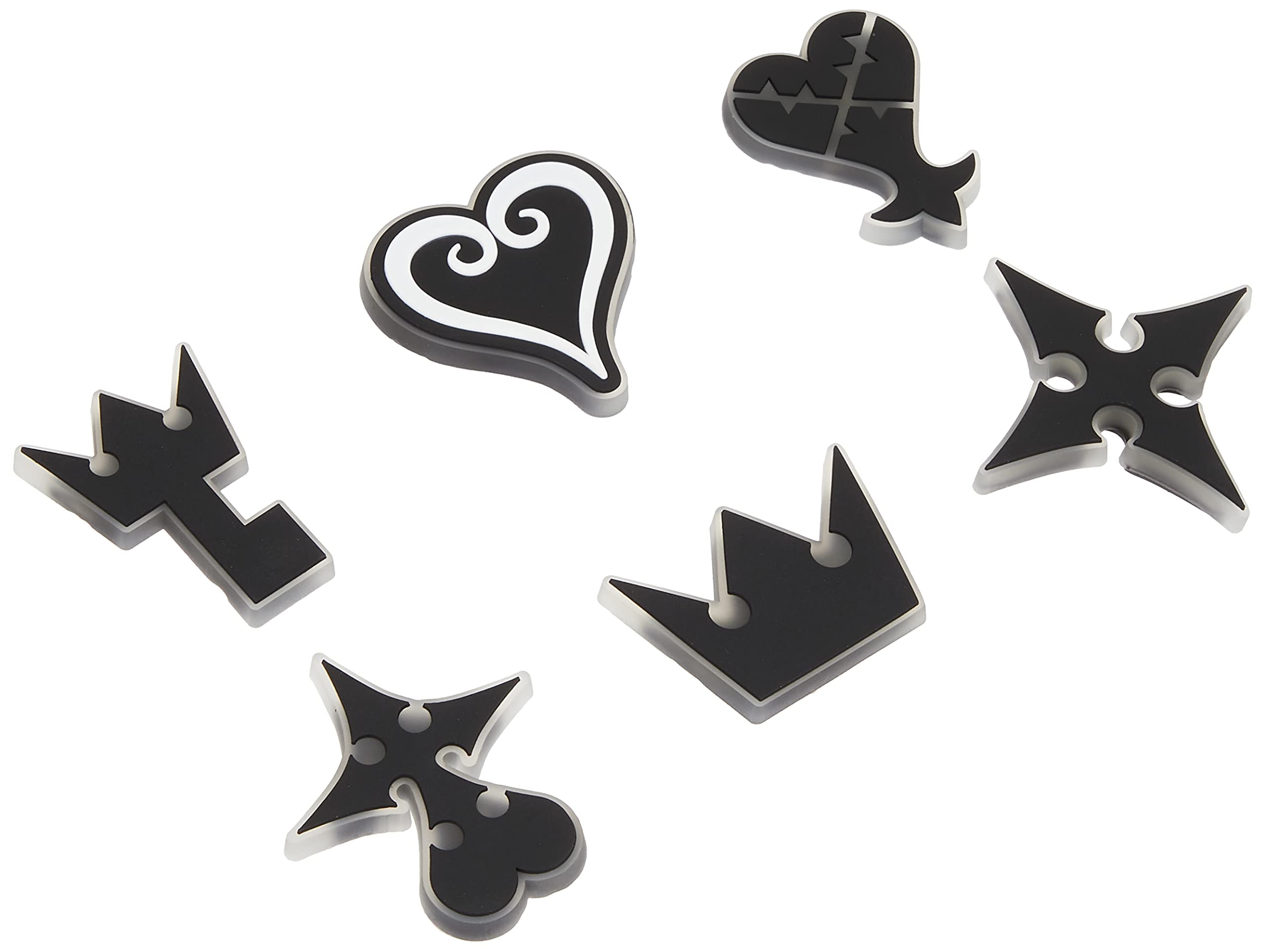 Kingdom Hearts rubber magnet emblem set