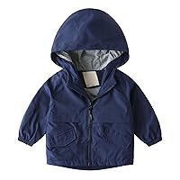 Toddler Boys Hooded Lined Windbreaker Lightweight Kids Jacket Toddler Jacket