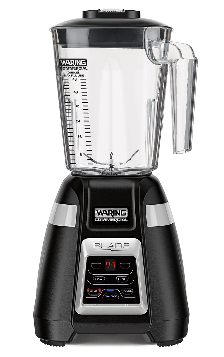 Waring Commercial BB340 Blade 1 HP Blender, 2-Speed Key Pad with Pulse and 99 Second Countdown Timer , 48 oz BPA Free Copolyster Container, 120V, 5...