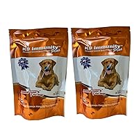 K9 Immunity Plus - Potent Immune Booster for Dogs 30-70 lbs - Certified Organic – Mushroom Enhanced Supplement - Veterinarian Recommended Dog Health Supplement - 60 Chews 2 Pack