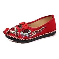 Womens and Ladies Chinese Embroidery Slip-on Loafer Sandal Single Shoe
