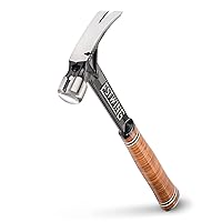 ESTWING Ultra Series Hammer - 15 oz Short Handle Rip Claw with Smooth Face & Genuine Leather Grip - E15SR