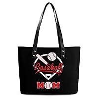 Baseball Mom Tote Bag for Women Large Handbags Top Handle Satchel Ladies Shoulder Bags