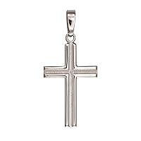 Jewelry Affairs Sterling Silver Cross Pendant, 16 x 35 mm