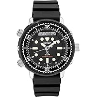 SEIKO Hybrid Dive Watch for Men - Prospex - Solar, with Black Dial, Lightweight Case, and Stopwatch Function, 200m Water-Resistant