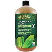 Desert Essence, Thoroughly Clean Face Wash with Tea Tree Oil, Hydrating & Non-Drying, 32 Oz