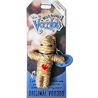 Watchover Voodoo - String Voodoo Doll Keychain – Novelty Voodoo Doll for Bag, Luggage or Car Mirror - Original Voodoo Keychain, 5 inches, Blue