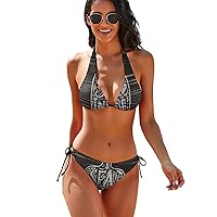 Bikini Set for Teens Push Up Feel Ocean Two Piece Bathing Suit Holiday Removable Padding Bra Tie String