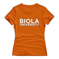 Orange VAVD Female's Biola University 100% Cotton T-shirt Size M