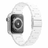 Solace Bands Lightweight Perma Watch Band - Compatible with Apple Watch Bands for Women and Men, iWatch Bands for 38mm 40mm 41mm 42mm 44mm 45mm 49mm Ultra, SE and Series 8 7 6 5 4 3 2 1 (Matte Solid)
