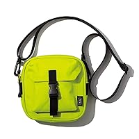 KiU K173-935 Shoulder Bag, 600D Square Pouch, Neon Yellow, Water Repellent, Stain Resistant