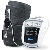 Beurer EM34 TENS Unit Muscle Stimulator, 2-in-1 Knee & Elbow TENS Machine, E-Stim Device for Knee Pain Relief with 25 Intensity Levels, Electric Massager with Universal Brace