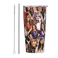 Jenni Singer Rivera Insulated Travel Tumblers 20 Oz Stainless Steel Tumbler Cup With Lid And Straw Coffee Mug For Car Office Cold Hot Drinks Thermos