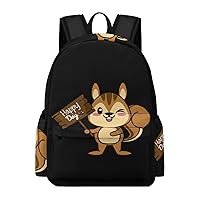 Cute Chipmunk Backpack Lightweight Laptop Backpack Business Bag Casual Shoulder Bags Daypack for Women Men