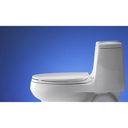 Kohler K-4774-0 Brevia Elongated White Toilet Seatwith Quick-Release Hinges And Quick-Attach Hardware For Easy Clean